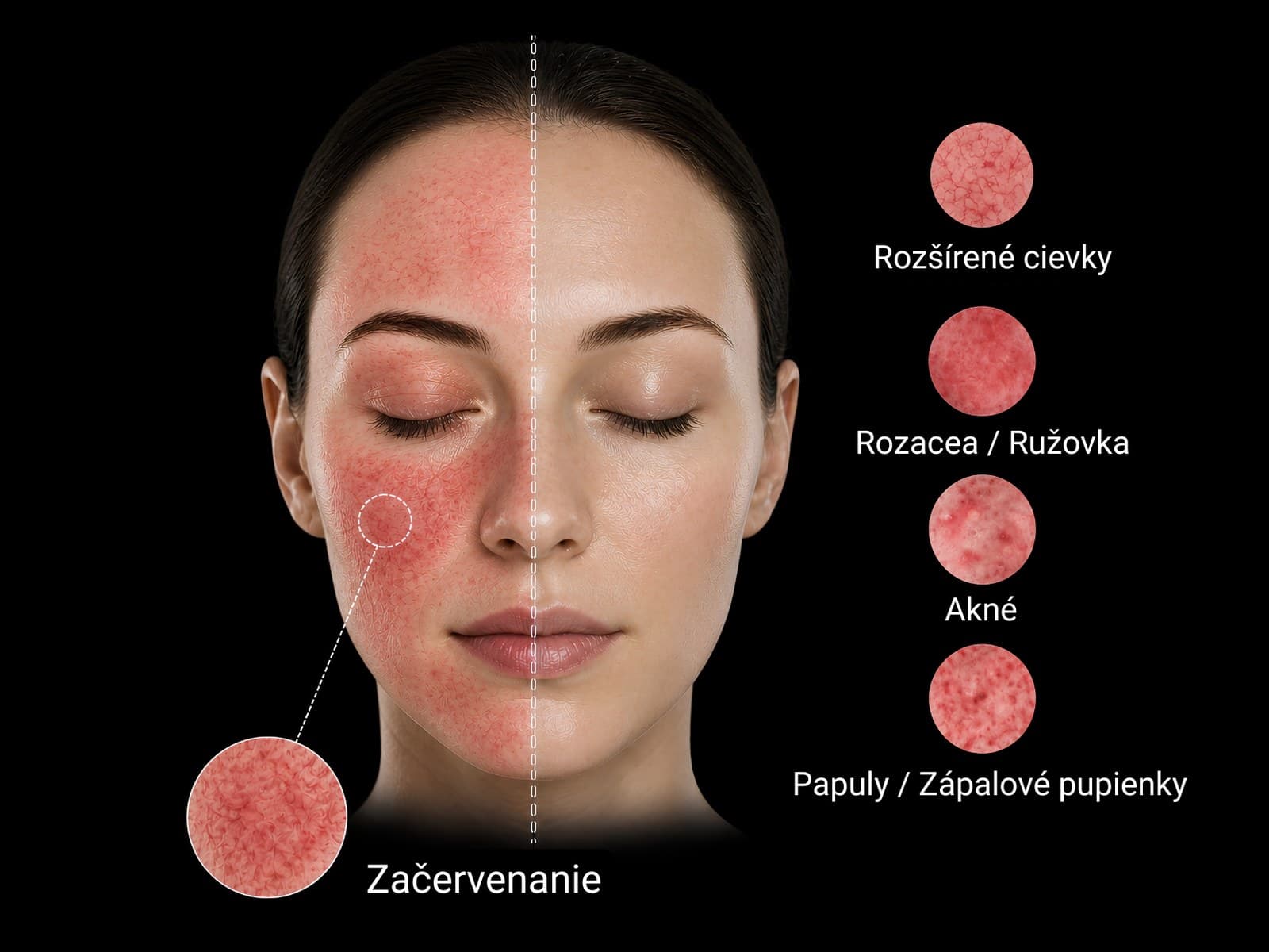 Analýza začervenania pleti prístrojom Skinia Scanner – detekcia rozšírených ciev, rozacey, akné a zápalových papúl | skinia.eu